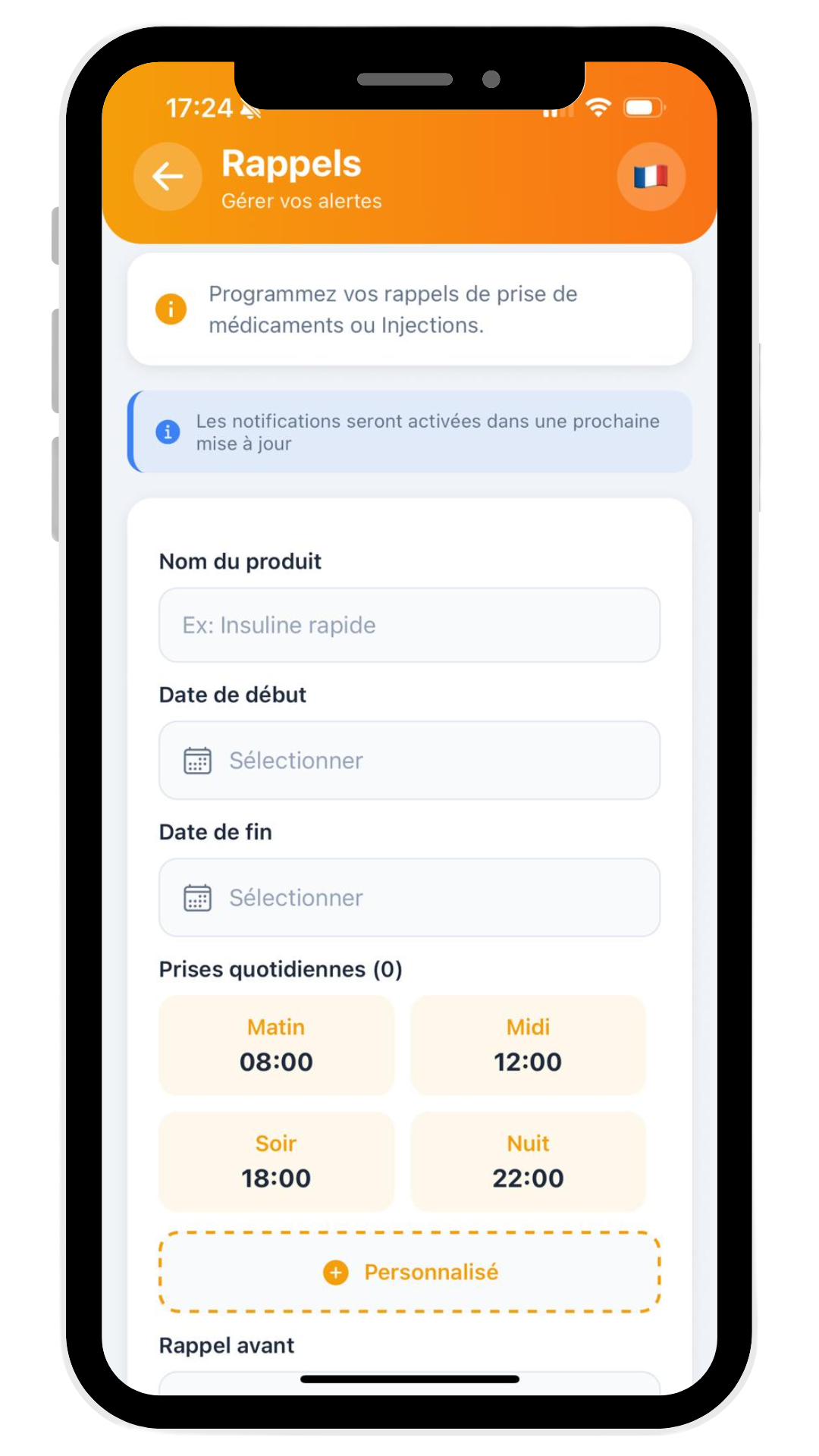 Aperçu de l'application